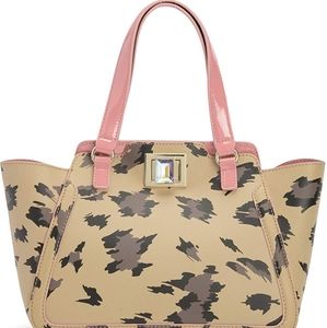 Juicy Couture Leopard Print Leather Tote Handbag